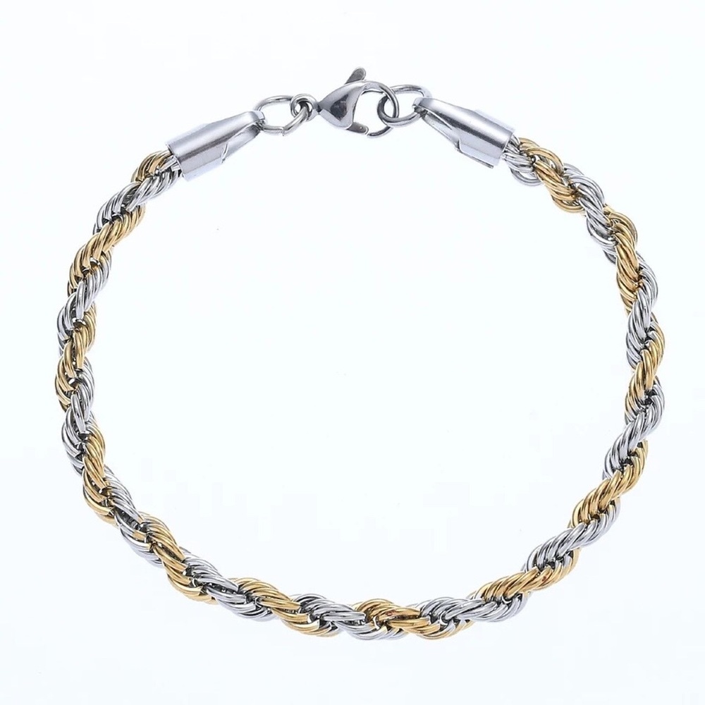 5mm Stainless Steel Twist Chain Bracelet
